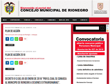 Tablet Screenshot of concejo.rionegro.gov.co